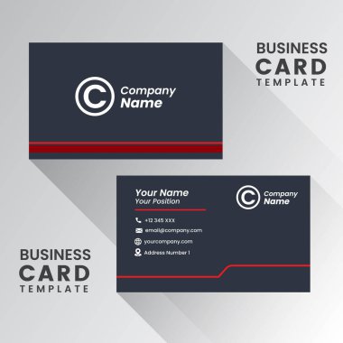 Çift taraflı yaratıcı kartvizit şablonu