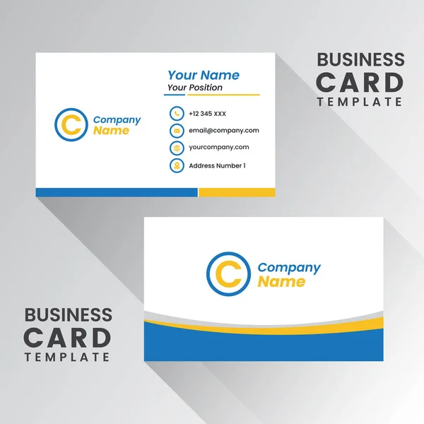 Professionele Minimalistische Business Card Lay Out Ontwerp — Stockvector