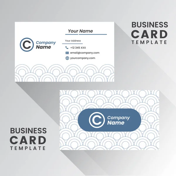 Vector Modern Creative Clean Business Card Template Flat Design — Stock Vector