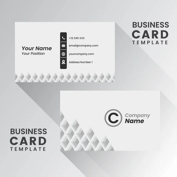 Professional Minimalist Business Card Layout Design — Stock Vector