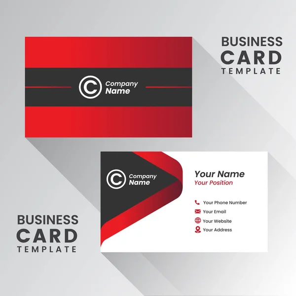 Современная Визитная Карточка Creative Clean Business Card Template — стоковый вектор