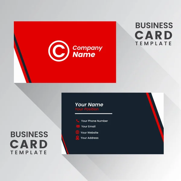 Business Card Creative Clean Modern Business Card Template — стоковый вектор