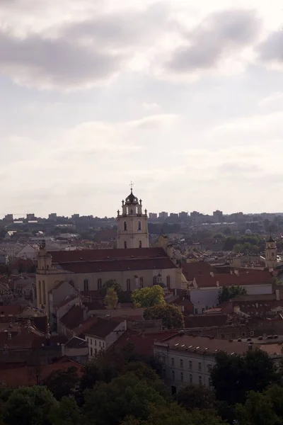 Paseo Por Ciudad Vilna Lituania Edificios Históricos Ciudad — Foto de Stock