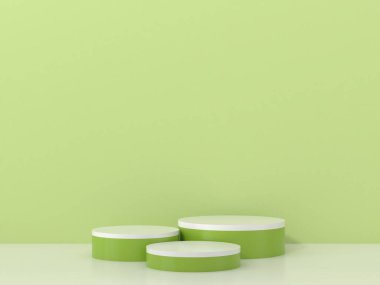 3d silindir podyum ürünleri en az 3D modelleme görüntüsü verir. Renk eğilimi minimum stüdyo, temiz arka plan podyum şekil silindiri. stand show kozmetik ürünü. Temel podyumda sahne gösterisi.