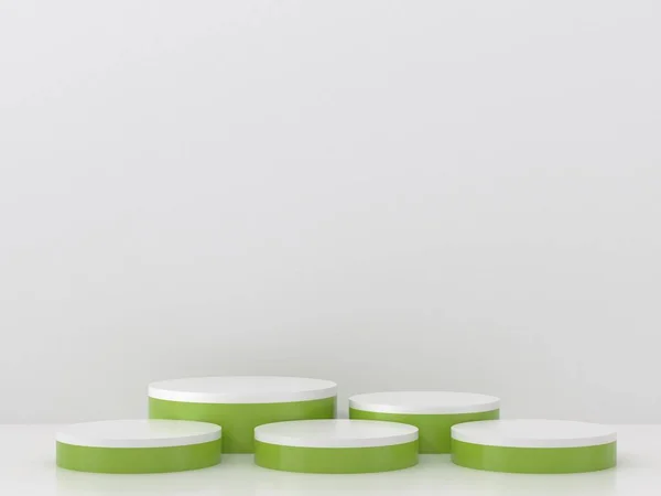 Cilinder Podium Producten Tonen Minimale Mockup Renderen Kleur Trend Minimale — Stockfoto