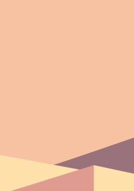 Geometrik mimari arka planı ton renk arkaplanı üzerinde minimum tasarımı var. Soyut modern duvar dekorasyonlu geometrik elementler. vektör illüstrasyonu