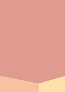 Geometrik mimari arka planı ton renk arkaplanı üzerinde minimum tasarımı var. Soyut modern duvar dekorasyonlu geometrik elementler. vektör illüstrasyonu