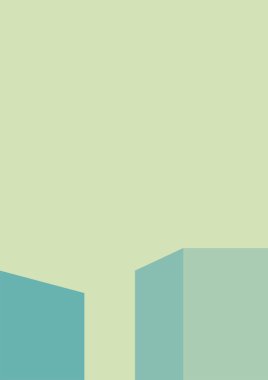 Geometrik mimari arka planı ton renk arkaplanı üzerinde minimum tasarımı var. Soyut modern duvar dekorasyonlu geometrik elementler. vektör illüstrasyonu