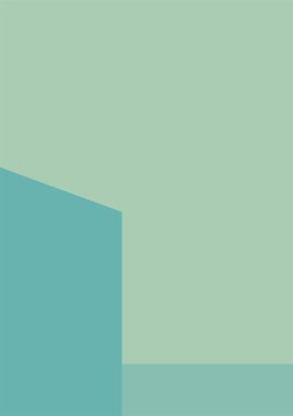 Geometrik mimari arka planı ton renk arkaplanı üzerinde minimum tasarımı var. Soyut modern duvar dekorasyonlu geometrik elementler. vektör illüstrasyonu