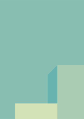 Geometrik mimari arka planı ton renk arkaplanı üzerinde minimum tasarımı var. Soyut modern duvar dekorasyonlu geometrik elementler. vektör illüstrasyonu