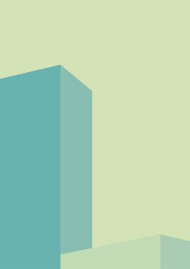 Geometrik mimari arka planı ton renk arkaplanı üzerinde minimum tasarımı var. Soyut modern duvar dekorasyonlu geometrik elementler. vektör illüstrasyonu