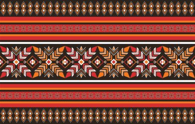 Geometrik etnik model kusursuz. Tarz sahibi, etnik Amerikan Aztek renksiz tekstil. Arkaplan, duvar kağıdı, kumaş, halı, süs, dekorasyon, giysi, Batik, ambalaj, Vektör illüstrasyonu için tasarım