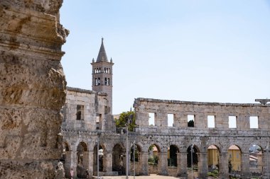 Hırvatistan 'ın Pula kentinde amfitiyatro