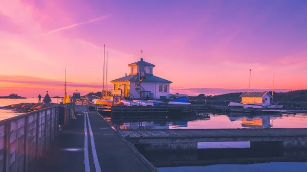 View of the pier at the sea, Sweden