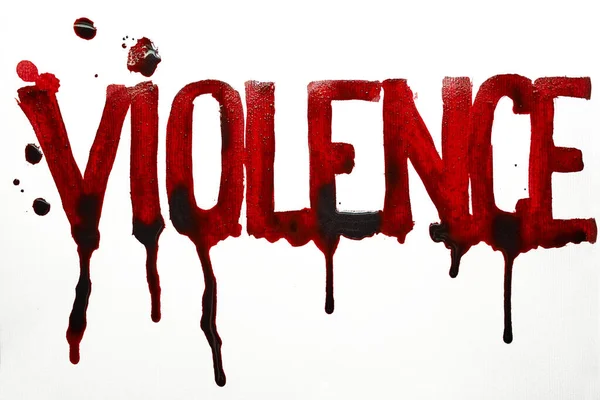Wold Violence Geschreven Door Bloed Oorlog Misbruik Vernietiging Concept — Stockfoto