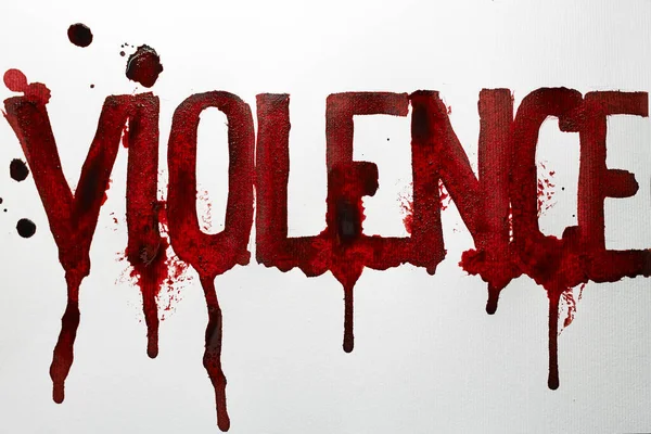 Wold Violence Escrito Por Sangre Guerra Abuso Concepto Destrucción — Foto de Stock