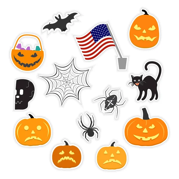 Εικονογράφηση Διάνυσμα Καλή Halloween Sticker Που Halloween Κόμμα Φάρσα Κέρασμα — Διανυσματικό Αρχείο