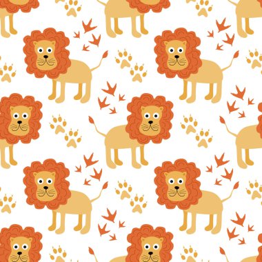 Vahşi yaşam Afrika Doğa desensiz Afrika Aslanı. Safari Hayvanat Bahçesi Savanna Çocuk Çizimi