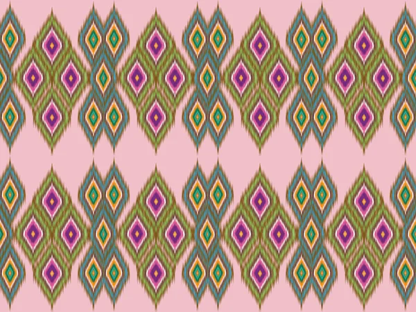 Örnekler etnik oryantal ikat desenleri. Arka plan için geleneksel tasarım. Duvar kağıdı Batik kumaş kabile resmi nakış tarzı. 