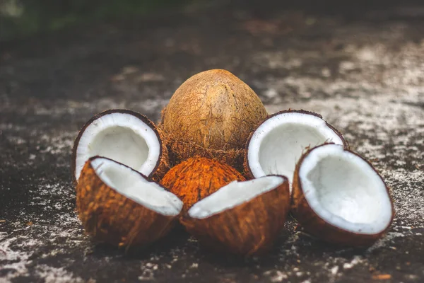 Noci Cocco Frutto Commestibile Della Palma Cocco Cocos Nucifera Albero — Foto Stock