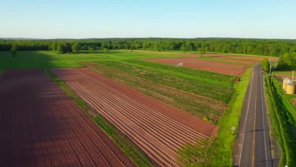 Gyönyörű Mezőgazdasági Terület Catskillsben — Stock videók