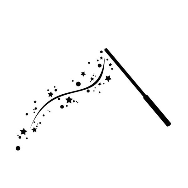 经典的星光魔法棒童话般的图标魔杖 — 图库矢量图片