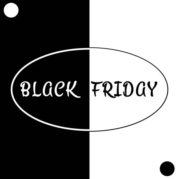 Black Friday Black White Banner Background Simple Design Illustration Abstract — Stock Vector