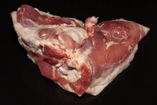 Des Morceaux Dinde Avec Bacon Viande Dinde Biologique Aux Légumes — Photo