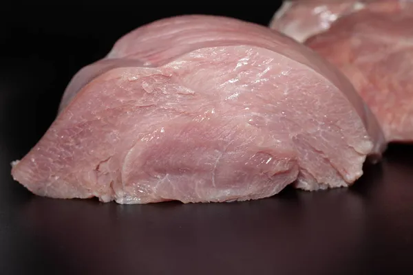 Morceaux Dinde Avec Viande Viande Dinde Biologique Aux Légumes Verts — Photo