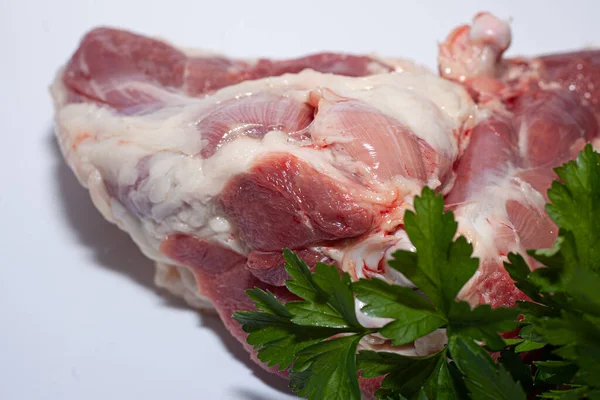 Trozos Pavo Con Tocino Carne Pavo Ecológico Con Verduras —  Fotos de Stock