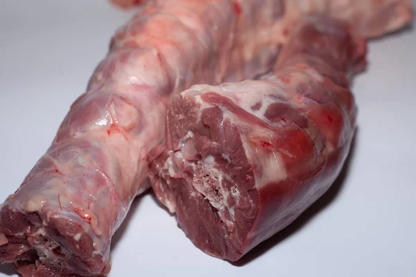 Κομμάτια Λαιμού Γαλοπούλας Κόκκαλο Βιολογικό Κρέας Γαλοπούλας Λαχανικά — Φωτογραφία Αρχείου