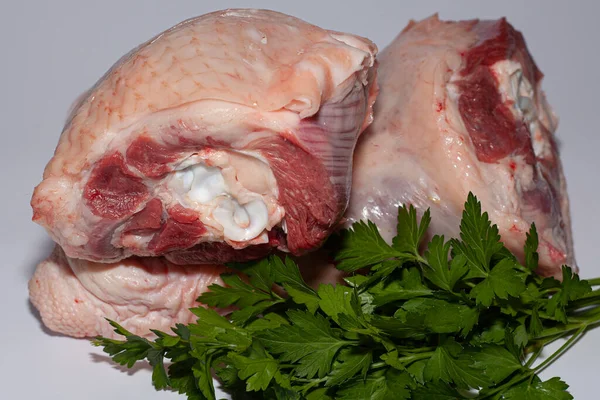Bacchette Tacchino Con Pelle Carne Tacchino Biologica Con Verdure — Foto Stock