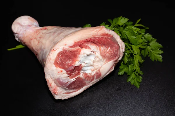 Die Türkei Trommelt Mit Der Haut Bio Putenfleisch Mit Gemüse — Stockfoto