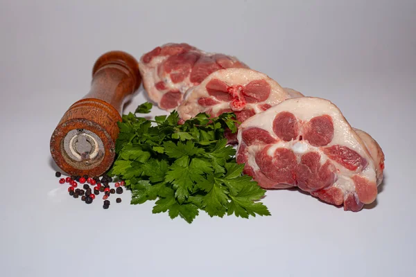 Pezzi Tacchino Con Pancetta Carne Tacchino Biologica Con Verdure — Foto Stock