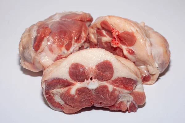 Κομμάτια Γαλοπούλας Μπέικον Βιολογικό Κρέας Γαλοπούλας Λαχανικά — Φωτογραφία Αρχείου