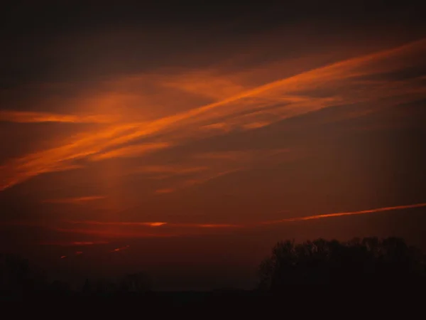 Sonnenaufgang Roten Himmel Morgendliche Farbtöne Himmel — Stockfoto