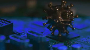 Elektronik panodaki işlemci virüsü. Yapay zeka tehdit altında. Radyodaki kızgın bir virüs