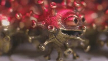 Virüs yavaşça dönüyor. Sarı virüs tipi