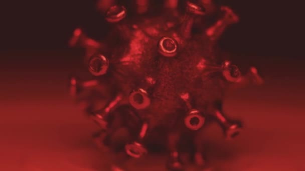 Das Virus Dreht Sich Langsam Gelber Virustyp — Stockvideo