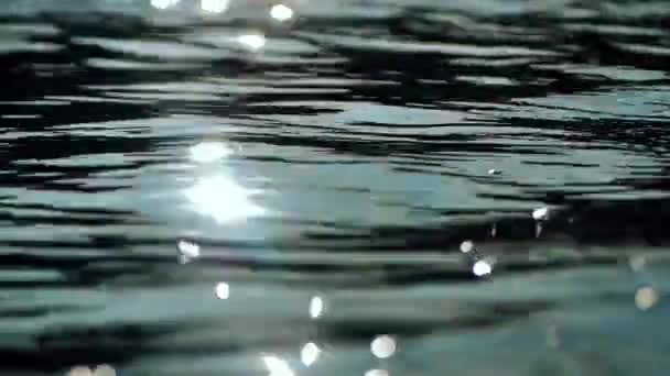 Luz Sol Reflete Clara Dramática Água Rio — Vídeo de Stock
