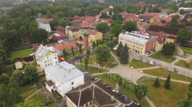 Vilande water tower in the city. Viewing tower in the city center