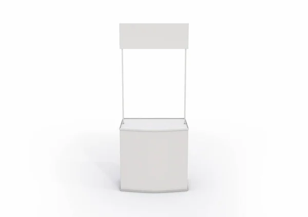 Illustration Exhibitor Stand White — Stock Photo, Image