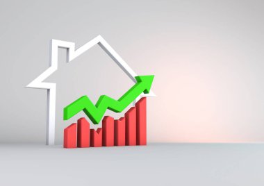 Bir grafiğin, okun ve ev ekonomisinin 3 boyutlu bir çizimi