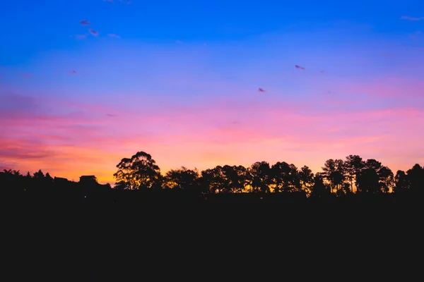 Maravilhoso Céu Colorido Pôr Sol Noite — Fotografia de Stock