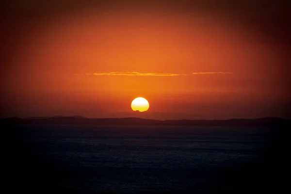 Захід Сонця Бразильському Морі — стокове фото