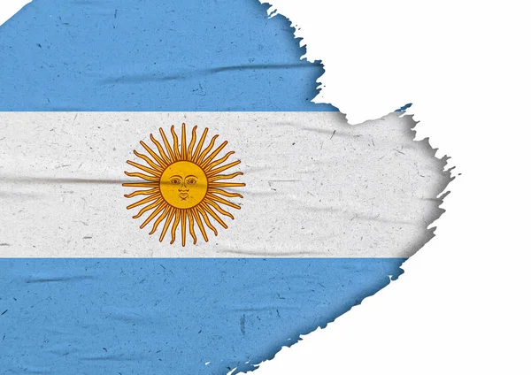 Bandiera Argentina Astratta Con Effetto Pennellata Inchiostro — Foto Stock