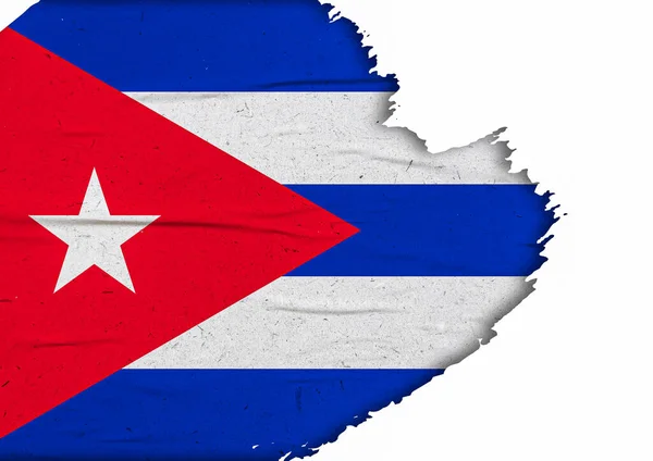 Абстрактный Флаг Кубы Эффектом Мазка Кистью — стоковое фото