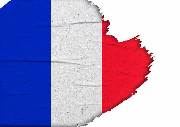 Bandera Francia Abstracta Con Efecto Pincelada Tinta — Foto de Stock