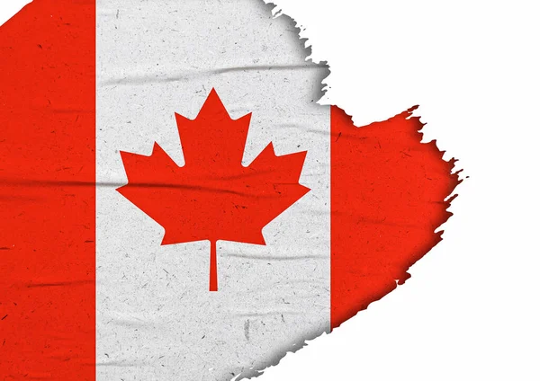 Abstrakte Kanada Flagge Mit Pinselstrich Effekt — Stockfoto