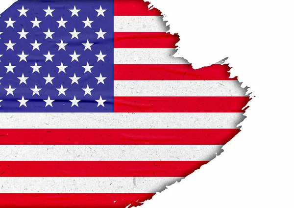 Abstract United States Flag Ink Brush Stroke Effect — Stock Photo, Image